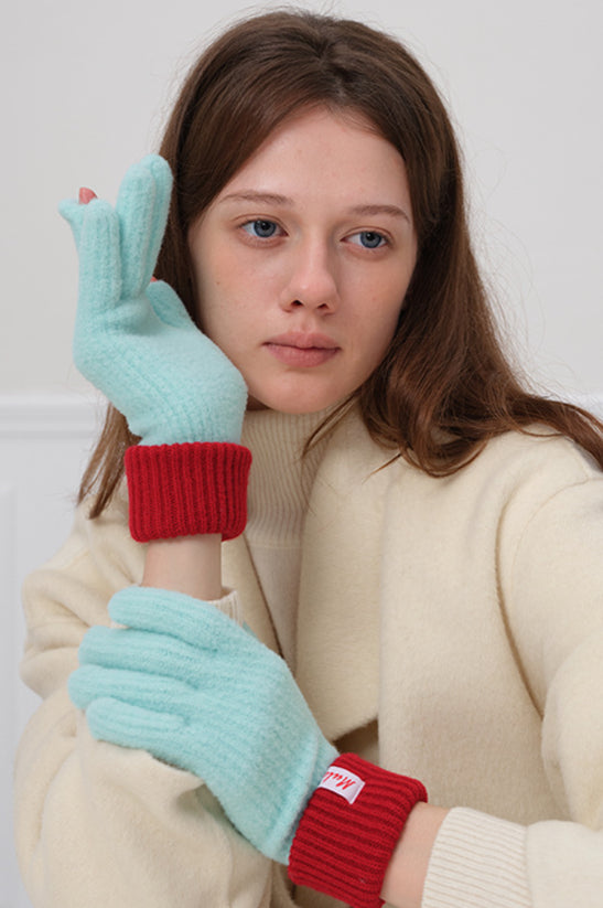 Warm Fashionable Knitted Wool Gloves