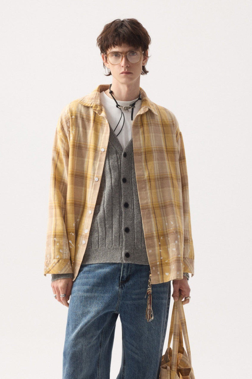 Men's Casual Autumn and Winter Plaid Flannel Jacket