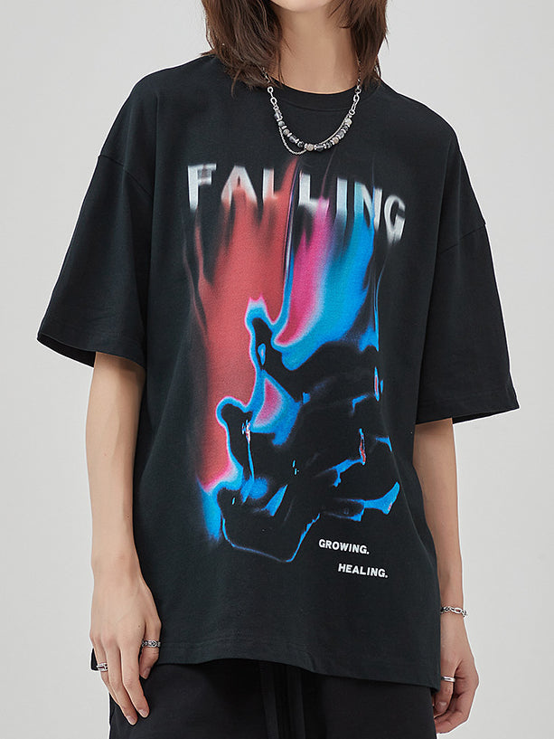 Koszulka unisex Dreamcore z nadrukiem Falling Aesthetic Y2K 