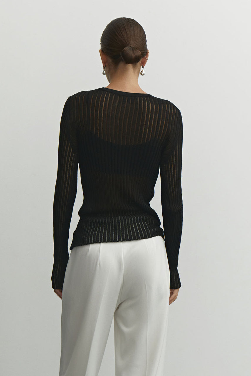 Sable Rhythm Knit Top