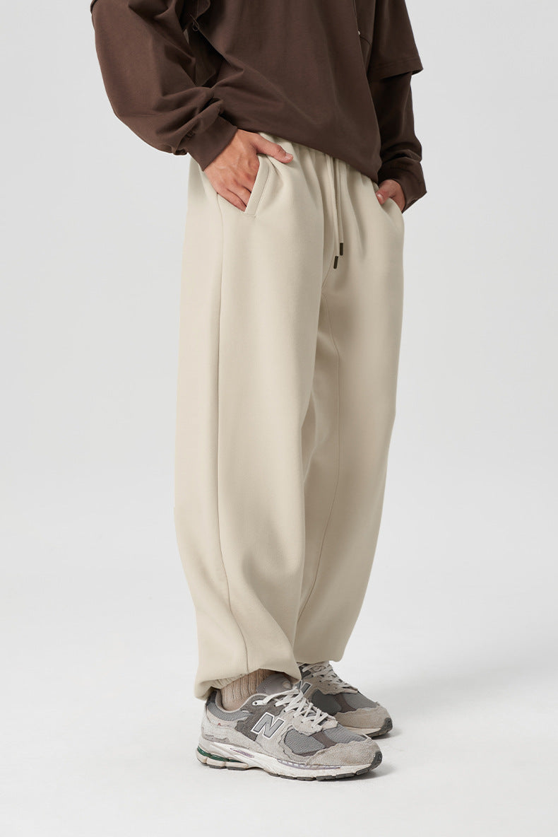 Elastic Waistband Cozy Cotton Jogger Pants