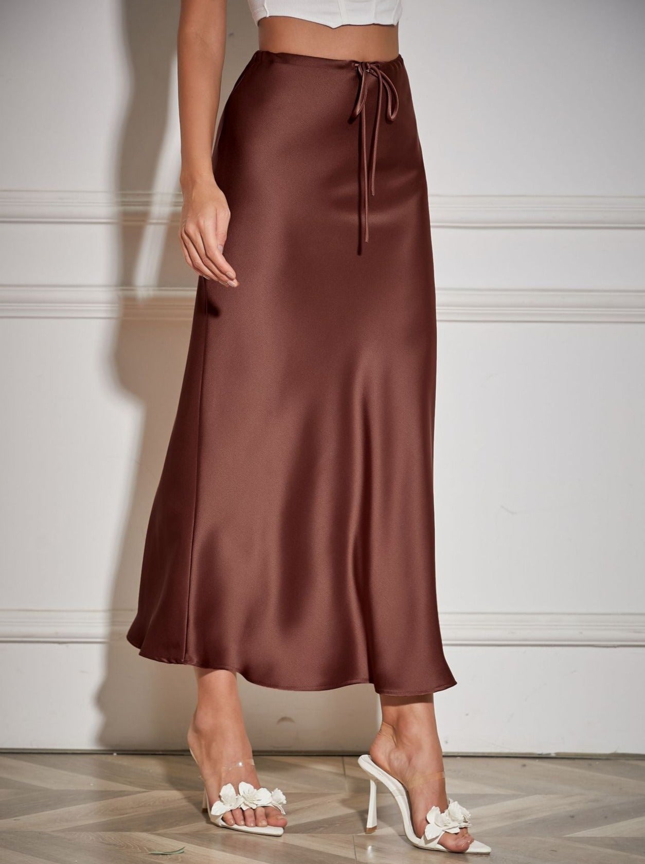 Chocolate Tie Wait Maxi Skirt