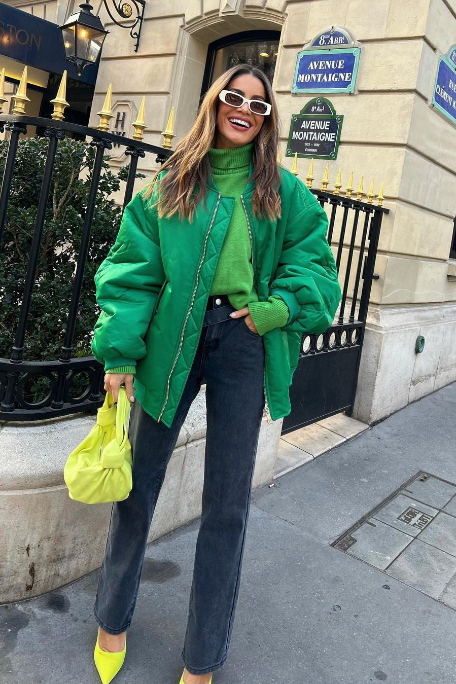 Modna miejska kurtka typu bomber oversize