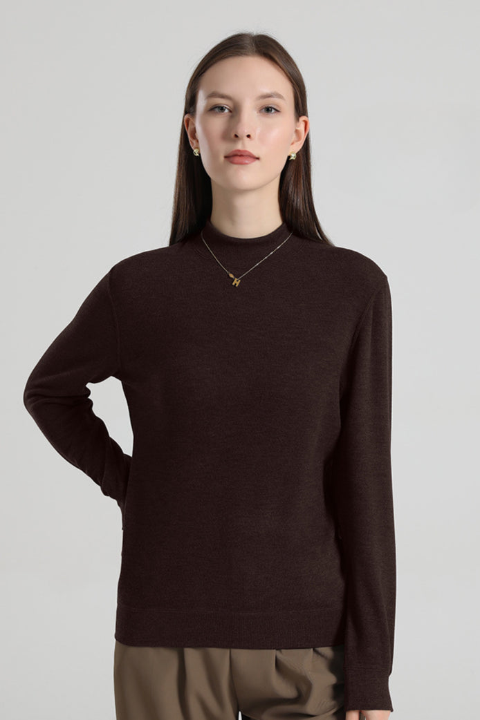 Slim High Collar Pullover Sweater