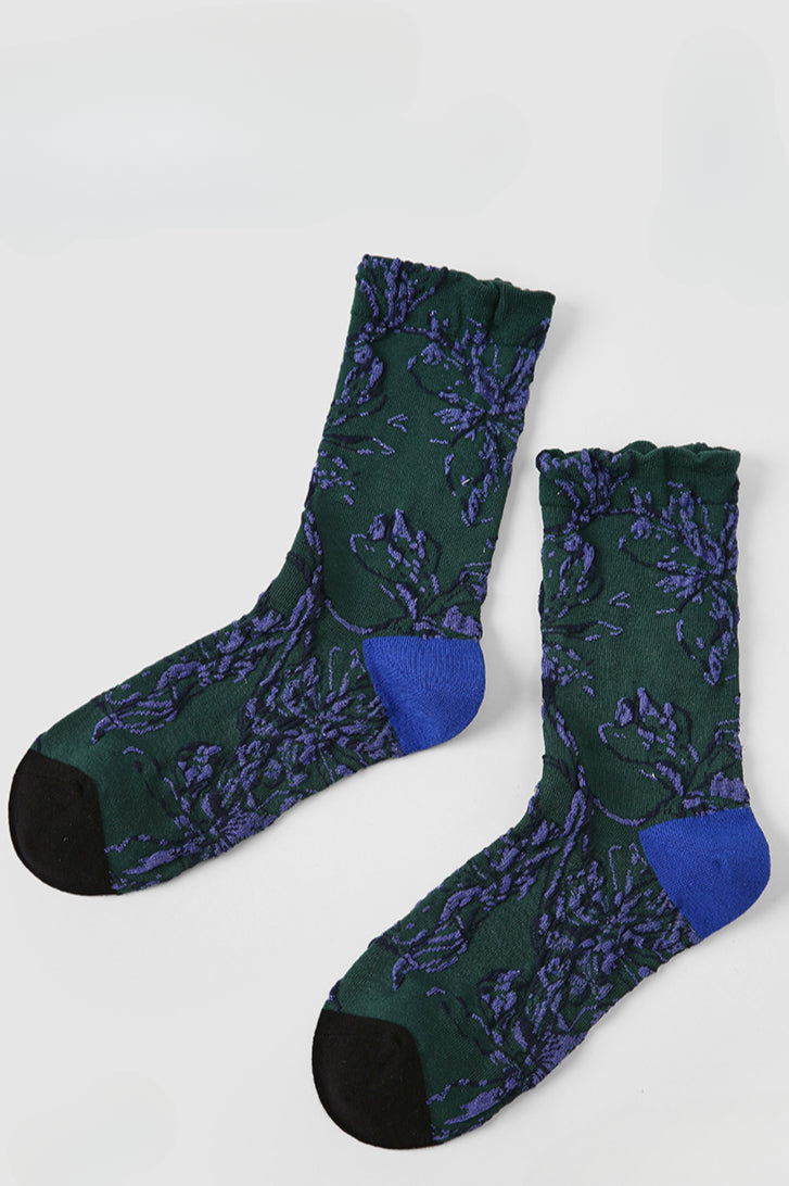 Vibrant Lavender Patterned Socks