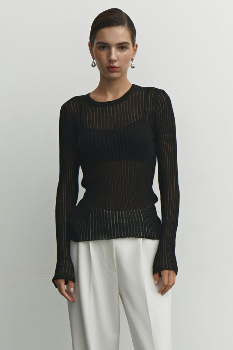 Sable Rhythm Knit Top