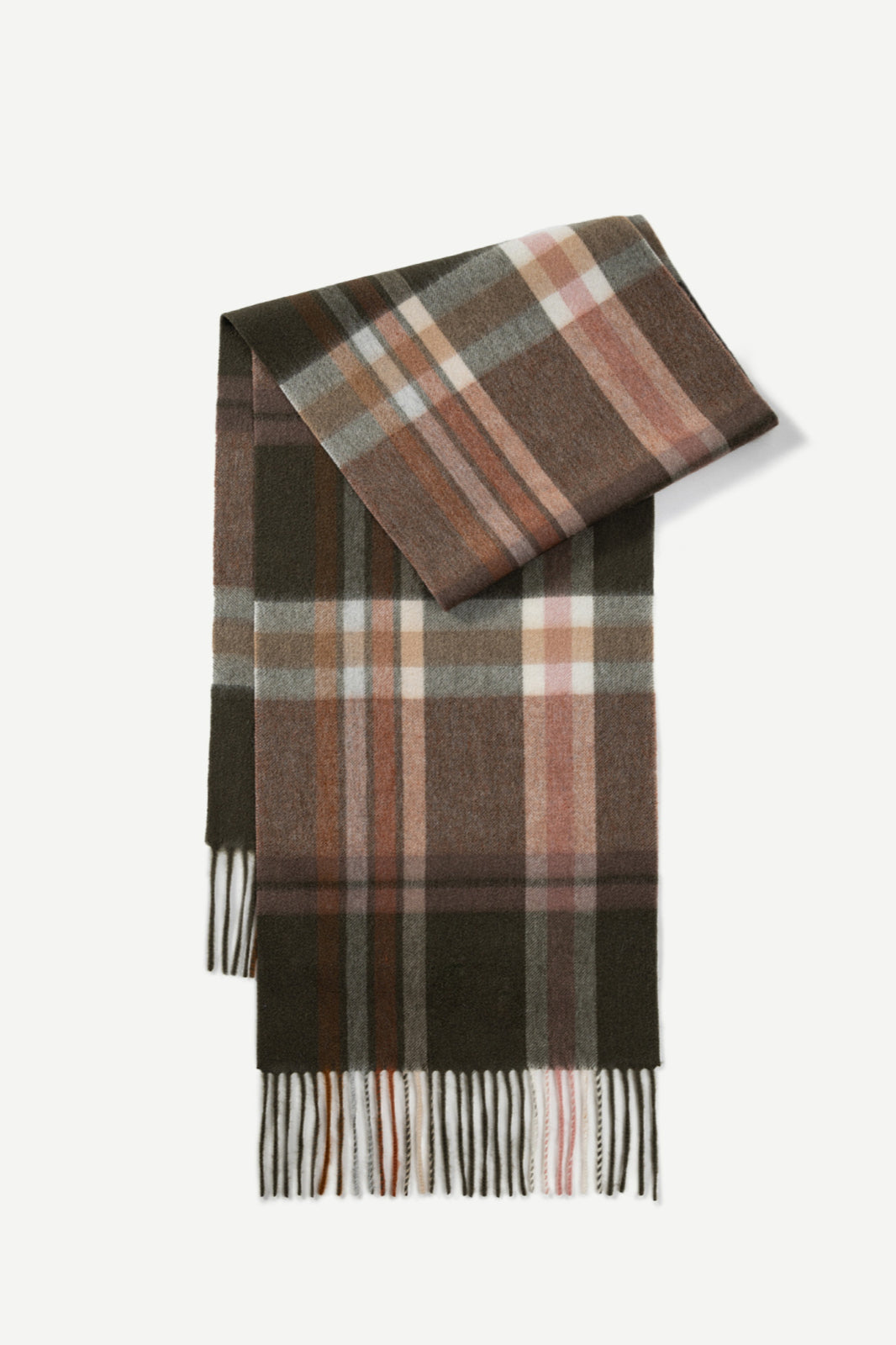 Classic Plaid Cashmere Tassel Scarf